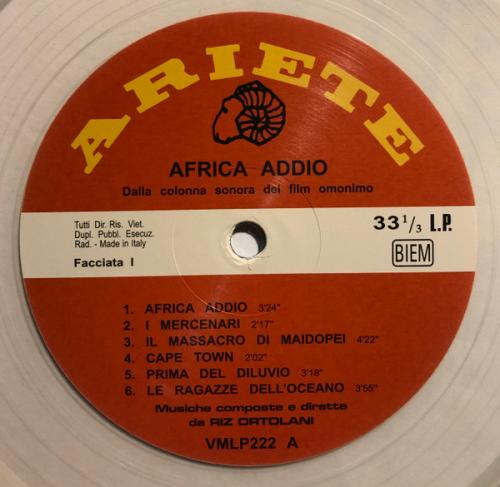Виниловая пластинка Саундтрек - Africa Addio (Riz Ortolani) (Coloured Vinyl LP)