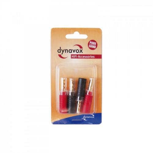 Разъём Dynavox Banana Red/Black (203331) (4 шт)