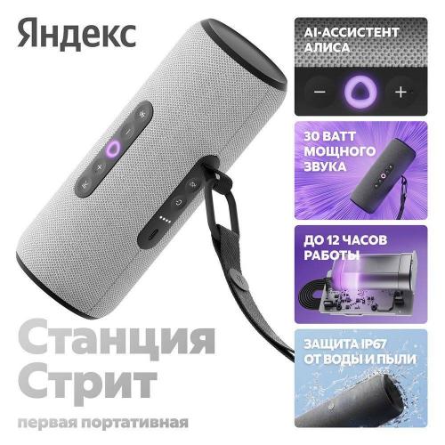 Умная колонка Яндекс Станция Стрит Серый
