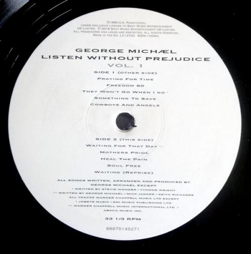Виниловая пластинка George Michael LISTEN WITHOUT PREJUDICE (180 Gram/Remastered)