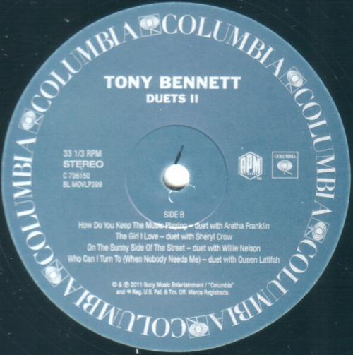 Виниловая пластинка Tony Bennett - DUETS II (HQ/GATEFOLD)