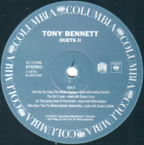 Виниловая пластинка Tony Bennett - DUETS II (HQ/GATEFOLD)