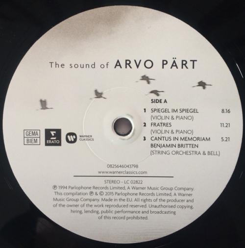 Виниловая пластинка WMC VARIOUS ARTISTS, THE SOUND OF ARVO PART ()