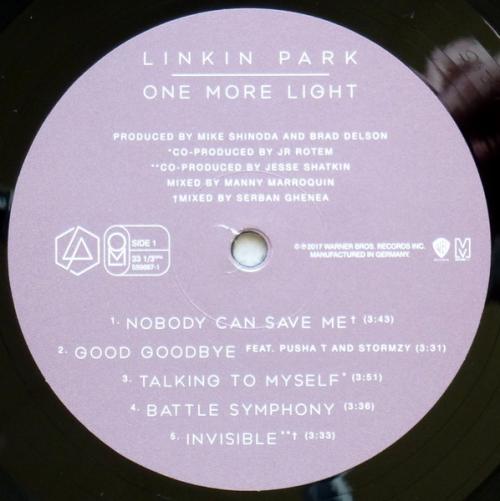 Виниловая пластинка WM Linkin Park One More Light (Black Vinyl)