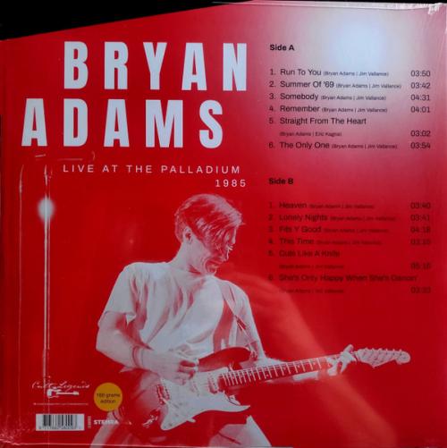 Виниловая пластинка Bryan Adams - Live At The Palladium 1985: Live Radio Broadcast (180 Gram Black Vinyl LP)