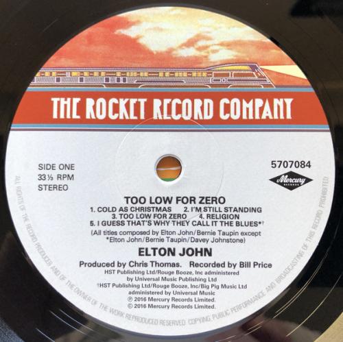 Виниловая пластинка Elton John, Too Low For Zero (2016 Reissue)