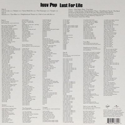 Виниловая пластинка Pop, Iggy, Lust For Life