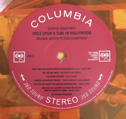 Виниловая пластинка Original Motion Picture Soundtrack, Quentin Tarantino's Once Upon A Time In Hollywood (Limited 180 Gram Orange Vinyl/Poster)