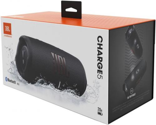 Портативная акустика JBL Charge 5 Black (JBLCHARGE5BLK)