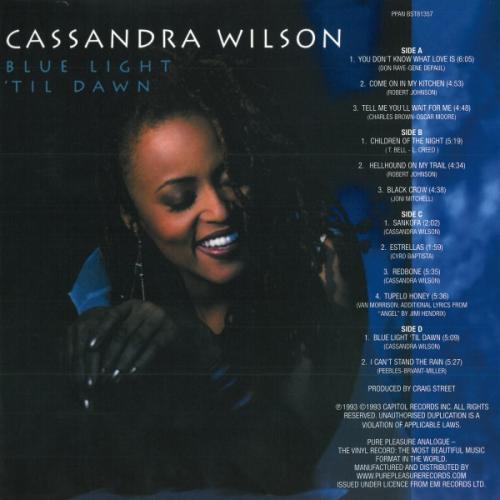 Виниловая пластинка Cassandra Wilson - Blue Light 'Til Dawn (Analogue) (Black Vinyl 2LP)