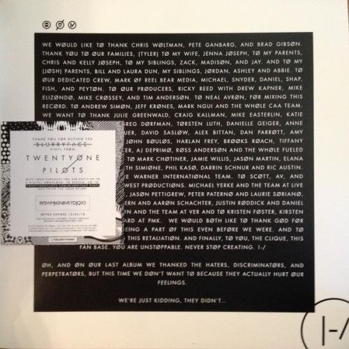 Виниловая пластинка Twenty One Pilots BLURRYFACE 180 Gram