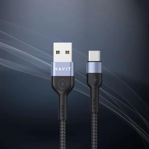 USB кабель HAVIT CB623C USB-C - USB-A BK 1m