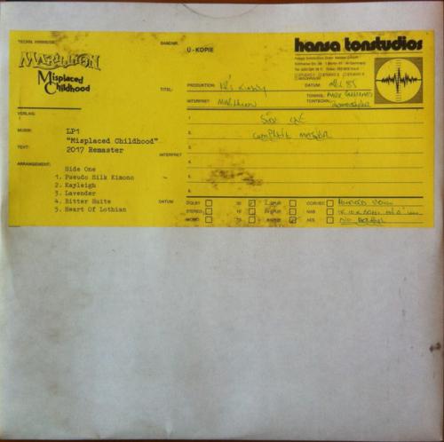 Виниловая пластинка Marillion MISPLACED CHILDHOOD (DELUXE/BOX SET)