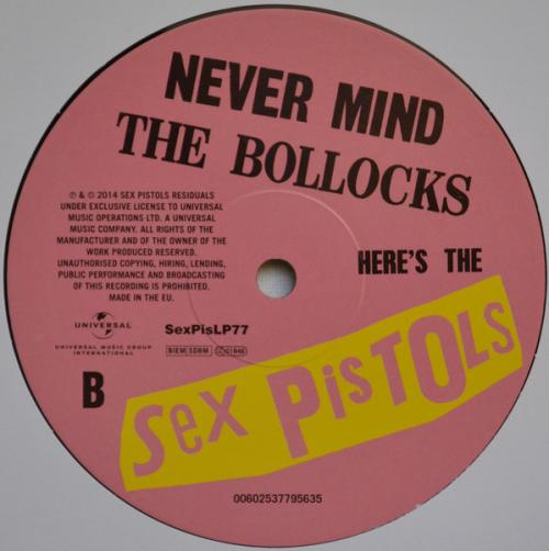 Виниловая пластинка Sex Pistols, Never Mind The Bollocks, Here's The Sex Pistols