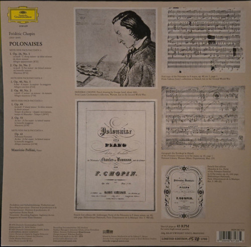 Виниловая пластинка Maurizio Pollini - Chopin: Polonaises (Analogue, Original Source) (Black Vinyl 2LP)
