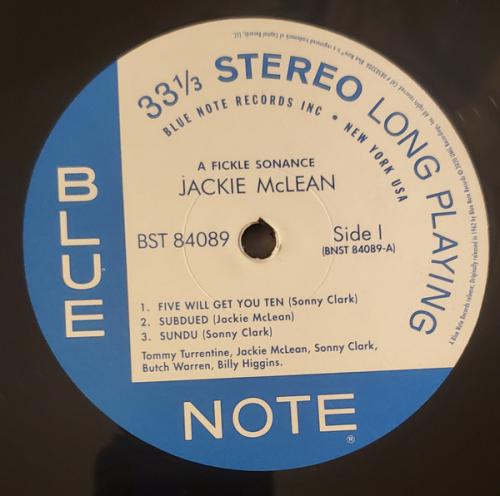 Виниловая пластинка Jackie McLean - A Fickle Sonance
