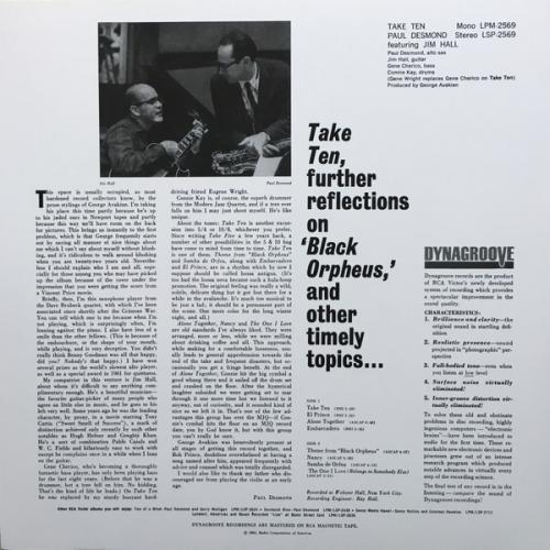 Виниловая пластинка Paul Desmond - Take Ten (Analogue) (Black Vinyl LP)