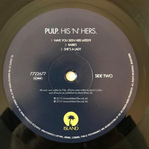 Виниловая пластинка Pulp, His 'n' Hers