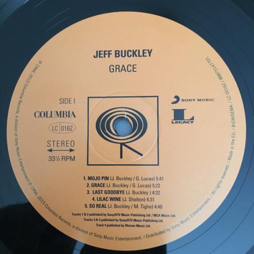 Виниловая пластинка Sony Jeff  Buckley Grace (180 Gram)