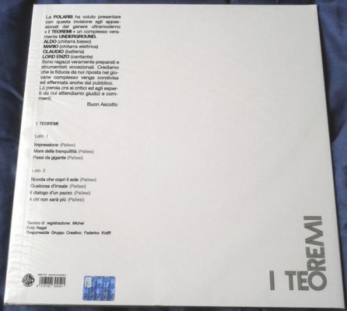 Виниловая пластинка I Teoremi - I Teoremi (Black Vinyl LP)