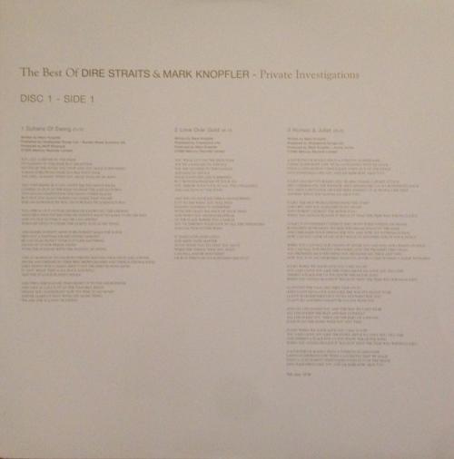 Виниловая пластинка Dire Straits; Knopfler, Mark, Private Investigations - The Best Of