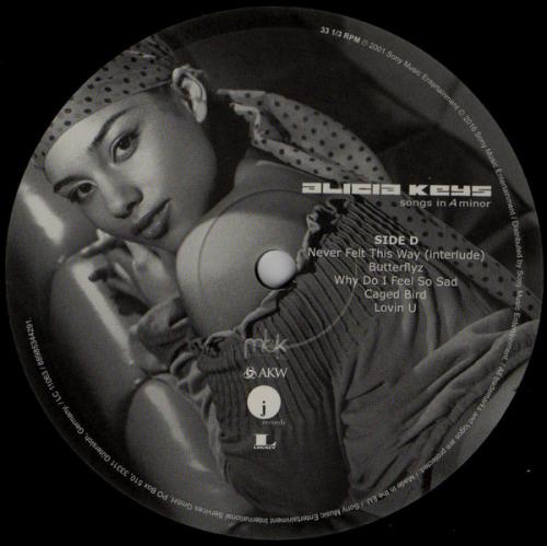 Виниловая пластинка Alicia Keys SONGS IN A MINOR