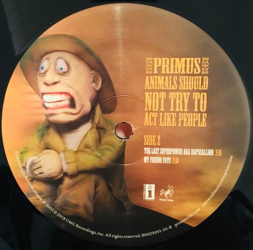 Виниловая пластинка Primus, Animals Should Not Try To Act Like People