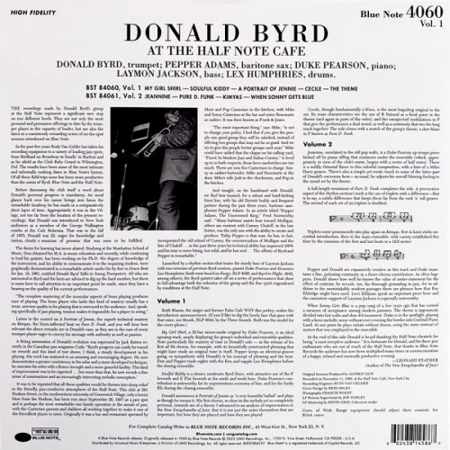 Виниловая пластинка Donald Byrd - At The Half Note Cafe (Tone Poet) (Black Vinyl LP)