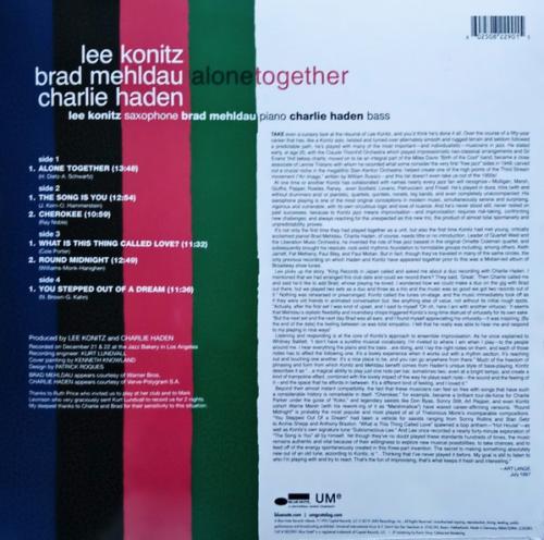 Виниловая пластинка Konitz, Lee; Haden,Charlie, Alone Together