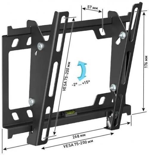 Кронштейн для телевизора Holder T2627-B черный