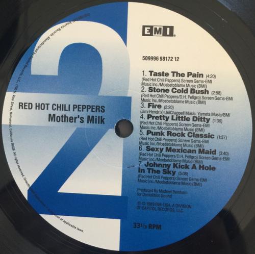 Виниловая пластинка Red Hot Chili Peppers, Mother's Milk