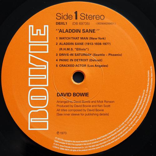 Виниловая пластинка PLG David Bowie Aladdin Sane (180 Gram/Gatefold/Remastered)