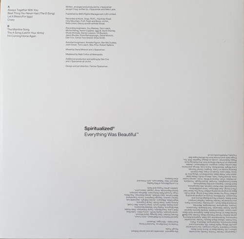 Виниловая пластинка Spiritualized -  Everything Was Beautiful (Black Vinyl LP)