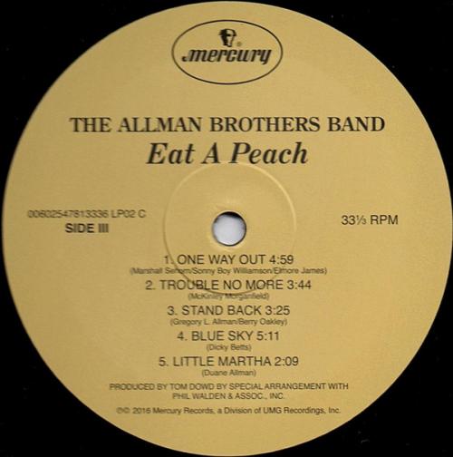 Виниловая пластинка Allman Brothers Band, The, Eat A Peach