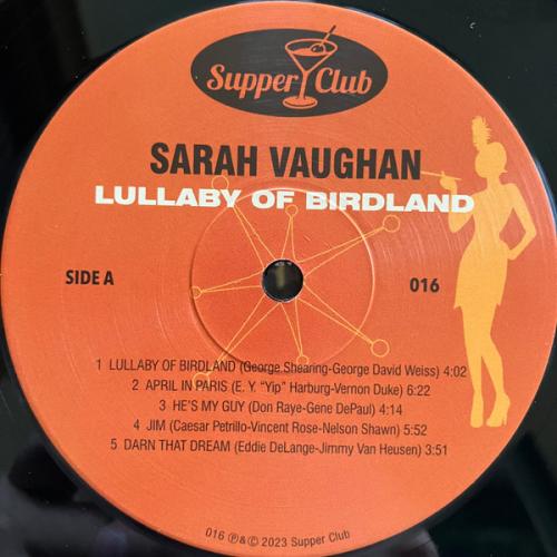 Виниловая пластинка Sarah Vaughan - Lullaby Of Birdland (Black Vinyl LP)