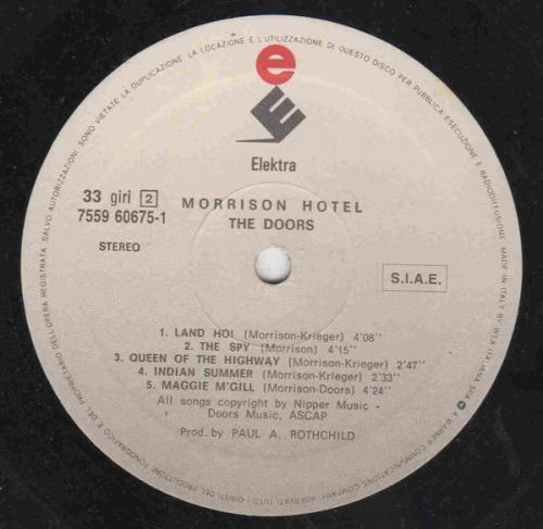 Виниловая пластинка WM The Doors Morrison Hotel (Stereo) (180 Gram/Gatefold)