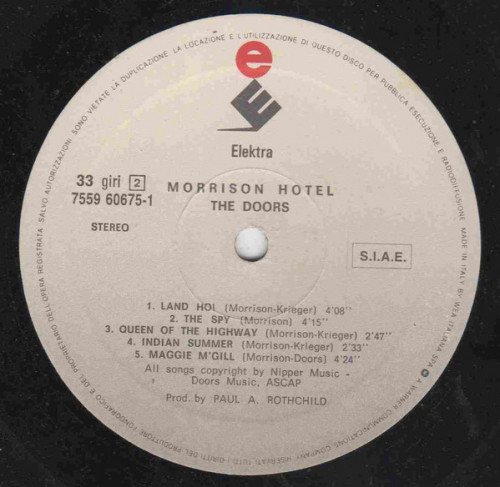 Виниловая пластинка WM The Doors Morrison Hotel (Stereo) (180 Gram/Gatefold)