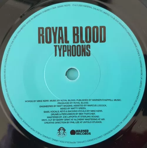Виниловая пластинка Royal Blood - Typhoons (Limited Black Vinyl)
