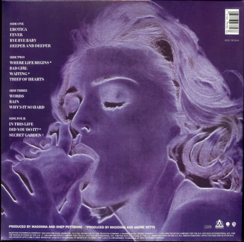 Виниловая пластинка WM Madonna Erotica (180 Gram/Gatefold)
