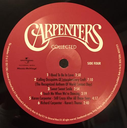 Виниловая пластинка Carpenters - Collected (Black Vinyl 2LP)