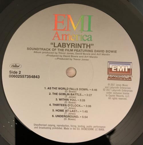 Виниловая пластинка David Bowie, Trevor Jones, Labyrinth
