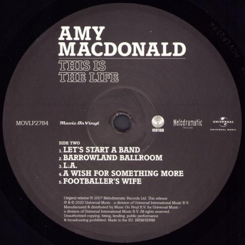 Виниловая пластинка Amy Macdonald - This Is The Life (Black Vinyl LP)