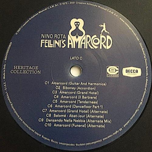 Виниловая пластинка Саундтрек - Amarcord (Nino Rota) (Black Vinyl 2LP)