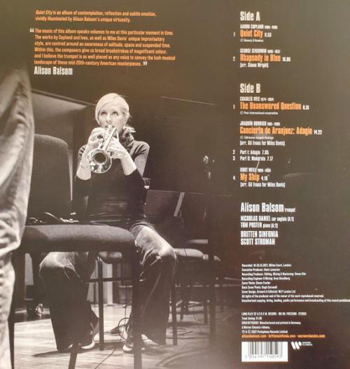 Виниловая пластинка Alison Balsom - Quiet City (Black Vinyl LP)