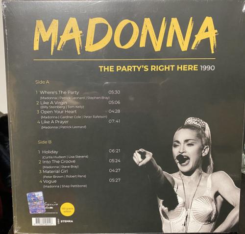 Виниловая пластинка Madonna - BEST OF THE PARTY’S RIGHT HERE 1990