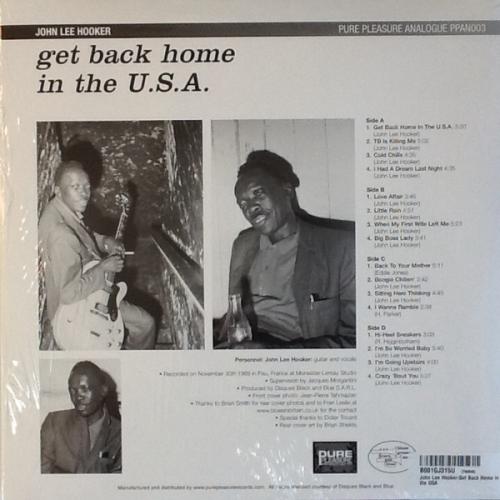 Виниловая пластинка John Lee Hooker - Get Back Home In The USA (Analogue) (Black Vinyl 2LP)