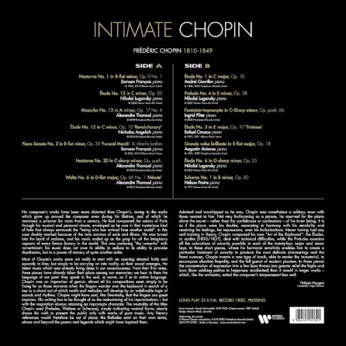 Виниловая пластинка Frederic Chopin - Intimate Chopin (180 Gram Black Vinyl LP)