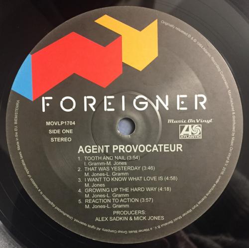 Виниловая пластинка Foreigner — AGENT PROVOCATEUR (LP)