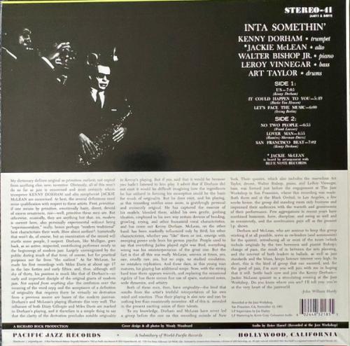 Виниловая пластинка Kenny Dorham; McLean, Jackie - Inta Somethin' (Tone Poet) (BlackVinyl LP)
