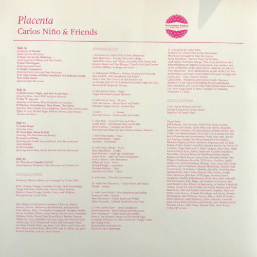 Виниловая пластинка Carlos Nino - Placenta (Black Vinyl 2LP)
